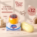 Crunch Squishies Launch Set Bundle – Pudding, Soap & Peanut | 3-Piece Crunchy Squishy Set