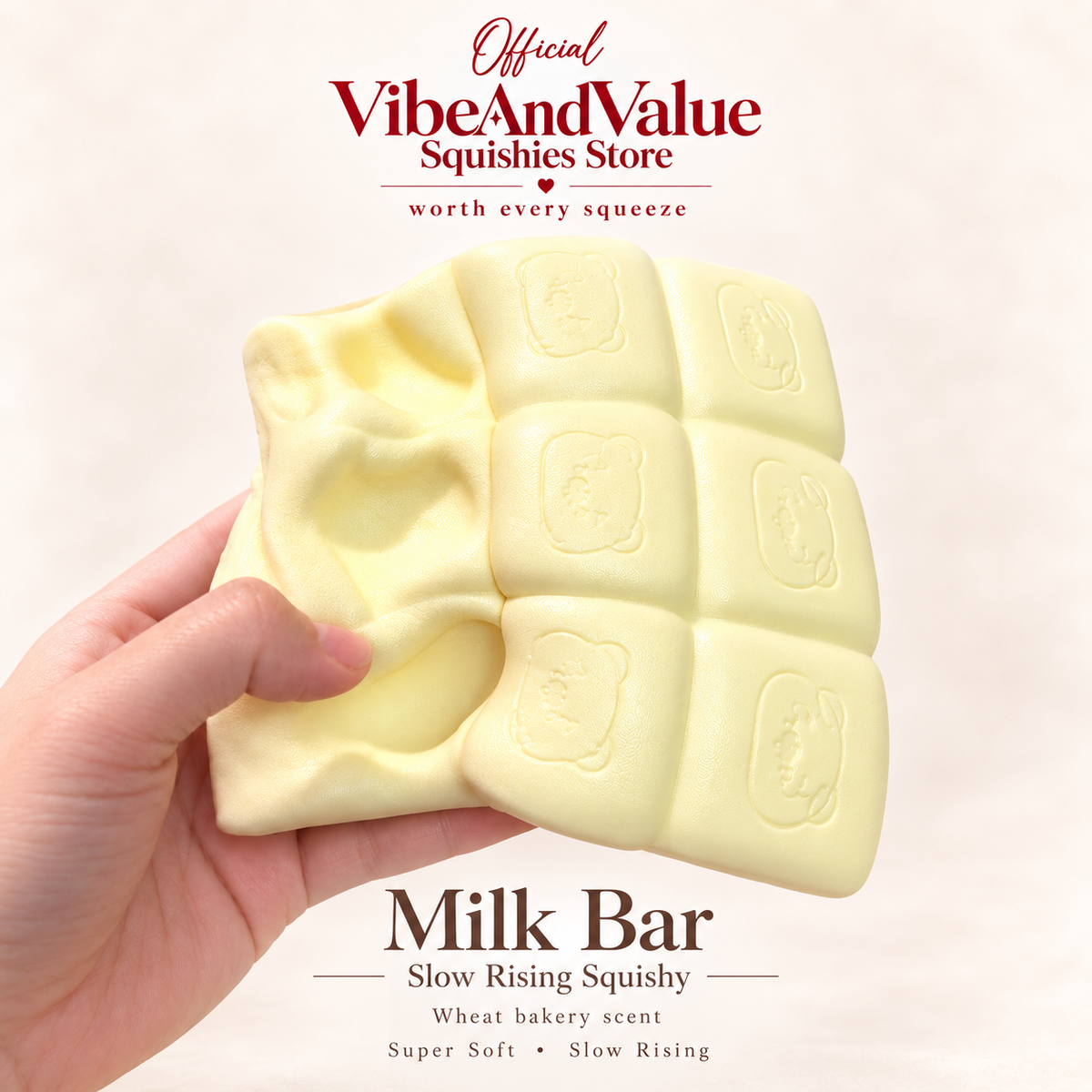 Milk Bar & Choco Bar Squishy – Super Soft Slow Rising Scented Chocolate Bar Squishy (scented)
