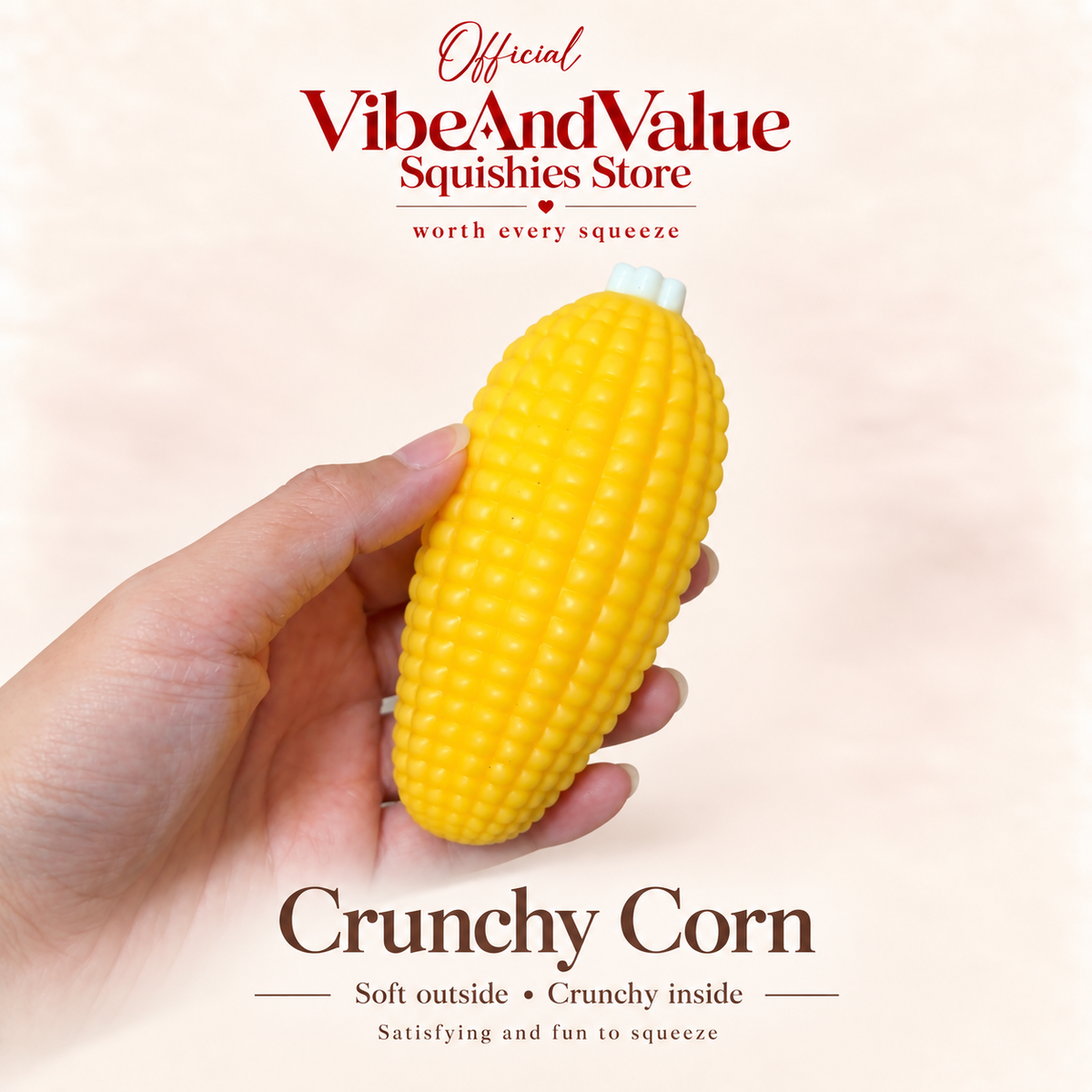 Crunchy Corn Squishy – Soft Outside Crunchy Inside Corn Sensory Squishy
