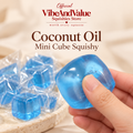 Blue Mini Cube Coconut Oil Squishy – Soft Mouldable Mini Cube Squishy