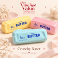 Crunchy Butter Squishy – Butter Block Sensory Squishy | Blue, Yellow & Pink