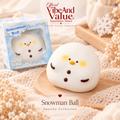 Snowman Ball Squishy – Super Soft Slow Rising Snowman Sensory Toy, Stress Relief Fidget Squishy & Collectible (Milky Scent)
