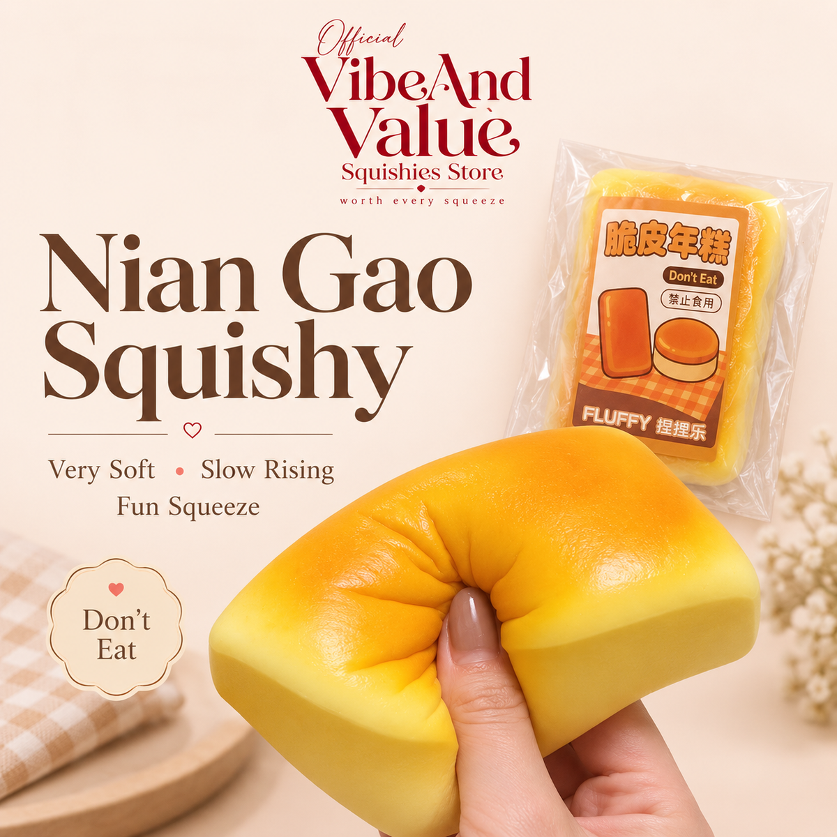 Nian Gao Squishy – Very Soft Slow Rising Chinese Rice Cake Squishy