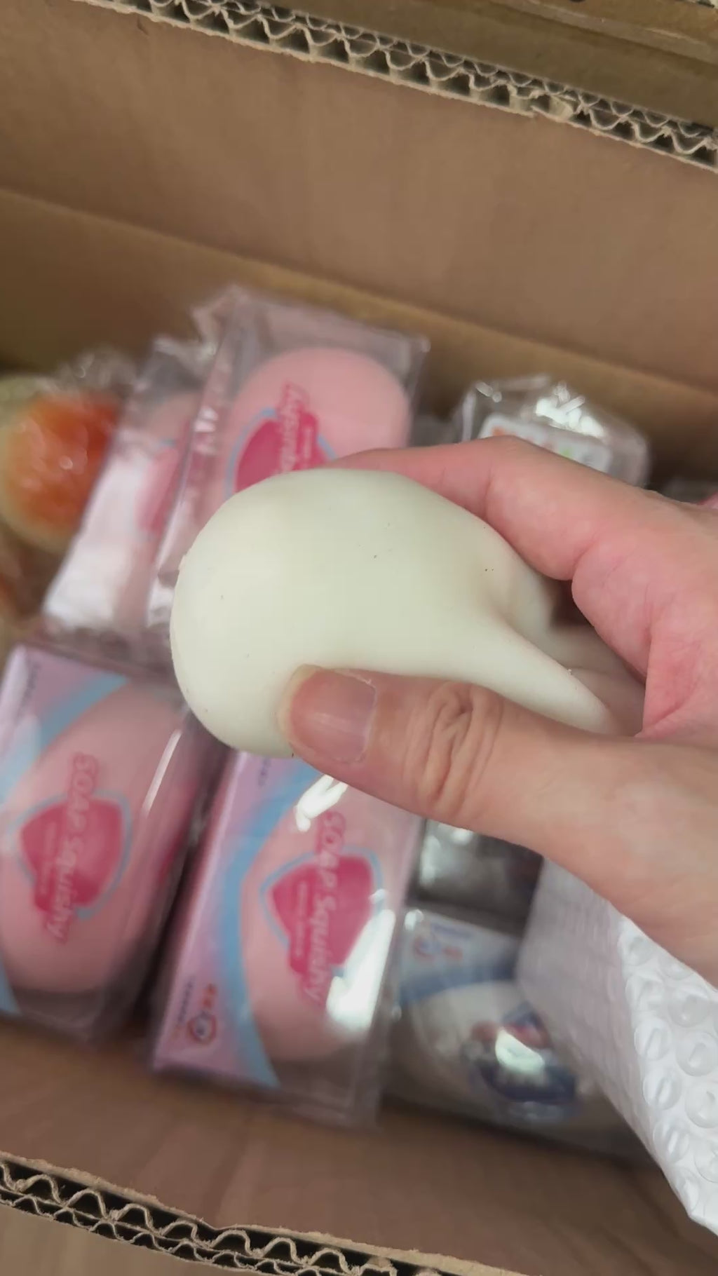 Crunchy Soap Squishy | Soft Outside, Crunchy Inside | Clay & Beads Filling